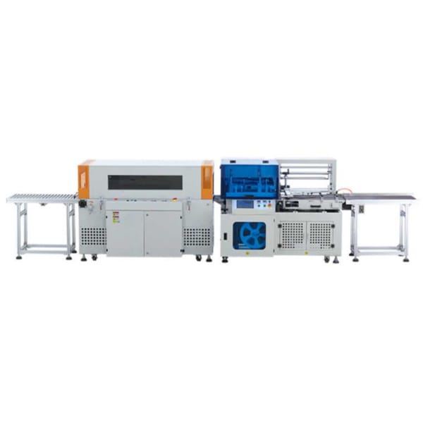 Packaging system L-seal packing machine with shrink tunnel NW-GKL535L, part of an automated packaging system.