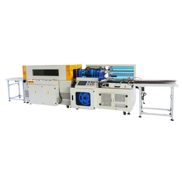 Packaging system L-seal packing machine and shrink tunnel for packaging automation systems